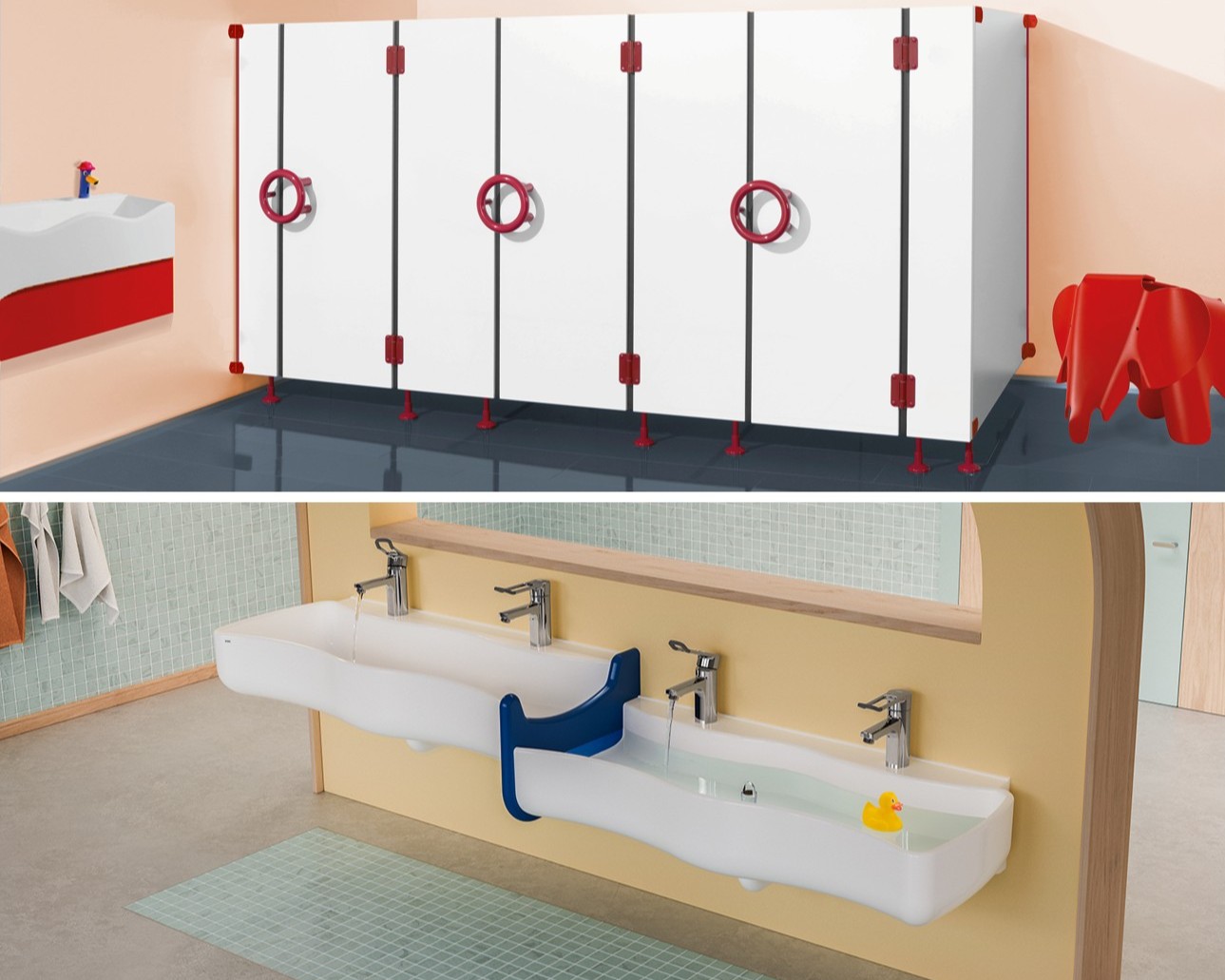 Toalettbås & tvättränna för förskola